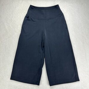 Athleta Women's‎ Black Wide Leg Cropped Pants Small "Read"